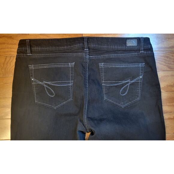 Jordache Jeans Womens 18 Black High Rise Skinny Faded Stretch Denim 38x29 - Picture 7 of 11